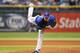 ST. PETERSBURG, FL - SEPTEMBER 16: Pitcher Matt Garza #22 of the Texas Rangers starts against the Tampa Bay Rays September 16, 2013 at Tropicana Field in St. Petersburg, Florida. (Photo by Al Messerschmidt/Getty Images)