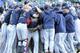 CHICAGO, IL - SEPTEMBER 22: The Atlanta Braves celebrate their division championship on September 22, 2013 at Wrigley Field in Chicago, Illinois. The Atlanta Braves defeated the Chicago Cubs 5-2 to clinch the National League East Championship. (Photo by