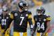 PITTSBURGH, PA - DECEMBER 09: Ben Roethlisberger #7 talks with Antonio Brown #84 of the Pittsburgh Steelers during the game against the San Diego Chargers on December 9, 2012 at Heinz Field in Pittsburgh, Pennsylvania. (Photo by Joe Sargent/Getty Images