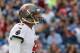 FOXBORO, MA - SEPTEMBER 22: Josh Freeman #5 of the Tampa Bay Buccaneers reacts after an incomplete pass in the second half against the Tampa Bay Buccaneers at Gillette Stadium on September 22, 2013 in Foxboro, Massachusetts. (Photo by Jim Rogash/Getty Im