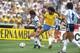 Socrates, against Argentina in 1982.