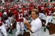 TUSCALOOSA, AL - SEPTEMBER 21: Head coach Nick Saban of the Alabama Crimson Tide prepares to lead his team onto the field to face the Colorado State Rams at Bryant-Denny Stadium on September 21, 2013 in Tuscaloosa, Alabama. (Photo by Kevin C. Cox/Getty