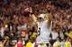 NEW ORLEANS, LA - SEPTEMBER 22: Drew Brees #9 of the New Orleans Saints celebrates a touchdown against the Arizona Cardinals during a game at the Mercedes-Benz Superdome on September 22, 2013 in New Orleans, Louisiana. The Saints defeated the Cardinals
