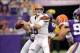 Sep 22, 2013; Minneapolis, MN, USA; Cleveland Browns quarterback Brian Hoyer (6) throws during the first quarter against the Minnesota Vikings at Mall of America Field at H.H.H. Metrodome. Mandatory Credit: Brace Hemmelgarn-USA TODAY Sports