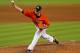 MIAMI, FL - SEPTEMBER 11: Jose Fernandez #16 of the Miami Marlins pitches during a game against the Atlanta Braves at Marlins Park on September 11, 2013 in Miami, Florida. (Photo by Mike Ehrmann/Getty Images)