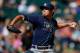 SEATTLE, WA - SEPTEMBER 08: Starting pitcher Matt Moore #55 of the Tampa Bay Rays pitches in the third inning against the Seattle Mariners at Safeco Field on September 8, 2013 in Seattle, Washington. The Rays defeated the Mariners 4-1. (Photo by Otto Gr
