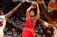 MIAMI, FL - MAY 8: Marco Belinelli #8 of the Chicago Bulls shoots against the Miami Heat in Game Two of the Eastern Conference Semifinals during the 2013 NBA Playoffs on May 8, 2013 at American Airlines Arena in Miami, Florida. NOTE TO USER: User expressl