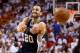 MIAMI, FL - JUNE 20: Manu Ginobili #20 of the San Antonio Spurs passes the ball against the Miami Heat during Game Seven of the 2013 NBA Finals at AmericanAirlines Arena on June 20, 2013 in Miami, Florida. NOTE TO USER: User expressly acknowledges and ag