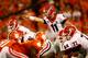 CLEMSON, SC - AUGUST 31: Aaron Murray #11 of the Georgia Bulldogs during their game at Memorial Stadium on August 31, 2013 in Clemson, South Carolina. (Photo by Streeter Lecka/Getty Images)