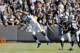 OAKLAND, CA - SEPTEMBER 15: Wide receiver Cecil Shorts III #84 of the Jacksonville Jaguars tries to catch a pass against the Oakland Raiders in the fourth quarter on September 15, 2013 at O.co Coliseum in Oakland, California. The Raiders won 19-9. (Phot