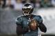 Sep 19, 2013; Philadelphia, PA, USA; Philadelphia Eagles quarterback Michael Vick (7) looks to pass during the fourth quarter against the Kansas City Chiefs at Lincoln Financial Field. The Chiefs defeated the Eagles 26-16. Mandatory Credit: Howard Smith-U