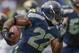 SEATTLE, WA - SEPTEMBER 22: Running back Robert Turbin #22 of the Seattle Seahawks rushes against the Jacksonville Jaguars at CenturyLink Field on September 22, 2013 in Seattle, Washington. (Photo by Otto Greule Jr/Getty Images)