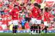 MANCHESTER, ENGLAND - SEPTEMBER 28: Wayne Rooney and Javier Hernandez of Manchester United look dejected after conceding the first goal to West Bromwich Albion during the Barclays Premier League match between Manchester United and West Bromwich Albion at