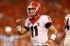 CLEMSON, SC - AUGUST 31: Aaron Murray #11 of the Georgia Bulldogs celebrates after a first half touchdown against the Clemson Tigers at Memorial Stadium on August 31, 2013 in Clemson, South Carolina. (Photo by Streeter Lecka/Getty Images)