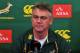 CAPE TOWN, SOUTH AFRICA - SEPTEMBER 25: Springboks head coach Heyneke Meyer attends a South African national rugby team announcement press conference at Southern Sun The Cullinan on September 25, 2013 in Cape Town, South Africa. (Photo by Ashley Vlotman/G