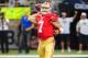 ST. LOUIS, MO - SEPTEMBER 26: Colin Kaepernick #7 of the San Francisco 49ers passes against the St. Louis Rams at the Edward Jones Dome on September 26, 2013 in St. Louis, Missouri. (Photo by Michael Thomas/Getty Images)
