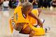 LOS ANGELES, CA - APRIL 12: Kobe Bryant #24 of the Los Angeles Lakers lies on the ground after getting injured during a game against the Golden State Warriors at Staples Center on April 12, 2013 in Los Angeles, California. NOTE TO USER: User expressly ack