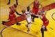 May 15, 2013; Miami, FL, USA; Miami Heat shooting guard Dwyane Wade (3) passes the ball while defended by Chicago Bulls shooting guard Richard Hamilton (32) power forward Carlos Boozer (5) and center Joakim Noah (13) in the first half in game five of the