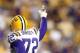 BATON ROUGE, LA - OCTOBER 14: Glenn Dorsey #72 of Louisiana State University celebrates after defeating the University of Kentucky 49-0 on October 14, 2006 at Tiger Stadium in Baton Rouge, Louisiana. (Photo by Chris Graythen/Getty Images)
