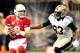 NEW ORLEANS, LA - SEPTEMBER 22: Junior Galette #93 of the New Orleans Saints pressures Carson Palmer #3 of the Arizona Cardinals during a game at the Mercedes-Benz Superdome on September 22, 2013 in New Orleans, Louisiana. The Saints defeated the Cardin