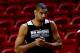 Jun 19, 2013; Miami, FL, USA; San Antonio Spurs power forward Tim Duncan during practice before game seven of the 2013 NBA Finals against the Miami Heat at the American Airlines Arena. Mandatory Credit: Derick E. Hingle-USA TODAY Sports
