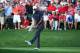 DUBLIN, OH - OCTOBER 03: Tiger Woods of USA misses a birdie putt to win the 14th hole during Day One Four-Ball Matches at the Muirfield Village Golf Club on October 3, 2013 in Dublin, Ohio. (Photo by Andy Lyons/Getty Images)