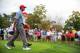Oct 4, 2013; Dublin, OH, USA; Tiger Woods walks off the 3rd tee during the second round of the Presidents Cup at Muirfield Village Golf Club. Mandatory Credit: Allan Henry-USA TODAY Sports