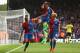 LONDON, ENGLAND - AUGUST 31: Dwight Gayle (L) of Crystal Palace celebrates scoring his penalty during the Barclays Premier League match between Crystal Palace and Sunderland at Selhurst Park on August 31, 2013 in London, England. (Photo by Paul Gilham/G