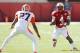 Oct 5, 2013; Lincoln, NE, USA; Nebraska Cornhuskers quarterback Tommy Armstrong Jr. runs against Illinois Fighting Illini defender Eaton Spence (27) during the first quarter at Memorial Stadium. Mandatory Credit: Bruce Thorson-USA TODAY Sports