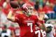 Oct 5, 2013; Bloomington, IN, USA; Indiana Hoosiers quarterback Nate Sudfeld (7) passes the ball against the Penn State Nittany Lions at Memorial Stadium. Indiana won 44-24. Mandatory Credit: Pat Lovell-USA TODAY Sports