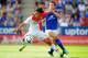 LEICESTER, ENGLAND - JULY 27: Radamel Falcao of Monaco in action with Sean St Ledger of Leicester during the the pre season friendly match between Leicester City and Monaco at The King Power Stadium on July 27, 2013 in Leicester, England. (Photo by Micha