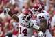 DALLAS, TX - OCTOBER 8: Aaron Colvin #15 of the Oklahoma Sooners celebrates after a big play against the Texas Longhorns at the Cotton Bowl on October 8, 2011 in Dallas, Texas. The Sooners defeated the Longhorns 55 to 17. (Photo by Wesley Hitt/Getty