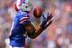 ORCHARD PARK, NY - SEPTEMBER 29: Robert Woods #10 of the Buffalo Bills catches Buffalo's first touchdown pass against the Baltimore Ravens at Ralph Wilson Stadium on September 29, 2013 in Orchard Park, New York. (Photo by Rick Stewart/Getty Images)