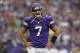 Sep 22, 2013; Minneapolis, MN, USA; Minnesota Vikings quarterback Christian Ponder (7) looks on during the first quarter against the Cleveland Browns at Mall of America Field at H.H.H. Metrodome. The Browns defeated the Vikings 31-27. Mandatory Credit: Br