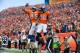 DENVER, CO - SEPTEMBER 29: Wide receiver Demaryius Thomas #88 of the Denver Broncos celebrates a third quarter touchdown with Virgil Green #85 of the Philadelphia Eagles at Sports Authority Field Field at Mile High on September 29, 2013 in Denver, Colora
