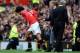 MANCHESTER, ENGLAND - SEPTEMBER 14: Marouane Fellaini of Manchester United comes on for team mate Anderson to make his debut watched by manager David Moyes during the Barclays Premier League match between Manchester United and Crystal Palace at Old Traffo