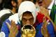Totti celebrates with the World Cup in 2006.