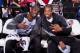 PORTLAND, OR - OCTOBER 6: Wesley Matthews #2 and CJ McCollum #3 of the Portland Trail Blazers smile during the annual Fan Fest open practice October 6, 2013 at the Moda Center in Portland, Oregon. NOTE TO USER: User expressly acknowledges and agrees that,