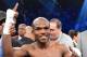 LAS VEGAS, NV - JUNE 09: Timothy Bradley has his hand raised in victory after defeating Manny Pacquiao by split decision to win the WBO welterweight championship at MGM Grand Garden Arena on June 9, 2012 in Las Vegas, Nevada. (Photo by Kevork Djansezian