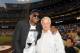 LOS ANGELES, CA - JULY 31: Kobe Bryant of the Los Angeles Lakers and Tommy Lasorda attend a game between the Los Angeles Dodgers and the New York Yankees on July 31, 2013 at Dodger Stadium in Los Angeles, Caifornia. (Photo by Jill Weisledero/Los Angeles