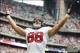 Sep 15, 2013; Houston, TX, USA; Houston Texans tight end Garrett Graham (88) celebrates his first quarter touchdown against the Tennessee Titans at Reliant Stadium. Mandatory Credit: Matthew Emmons-USA TODAY Sports