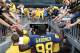 ANN ARBOR, MI - OCTOBER 05: Quarterback Devin Gardner #98 of the Michigan Wolverines runs into the tunnel after the game against the Minnesota Golden Gophers at Michigan Stadium on October 5, 2013 in Ann Arbor, Michigan. Michigan defeated Minnesota 42-13.