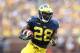 ANN ARBOR, MI - OCTOBER 05: Fitzgerald Toussaint #28 of the Michigan Wolverines runs eight yards for a first quarter touchdown during the game against the Minnesota Golden Gophers at Michigan Stadium on October 5, 2013 in Ann Arbor, Michigan. (Photo by