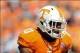 Sep 28, 2013; Knoxville, TN, USA; Tennessee Volunteers running back Rajion Neal (20) runs the ball against the South Alabama Jaguars during the second half at Neyland Stadium. Tennessee won 31 to 24. Mandatory Credit: Randy Sartin-USA TODAY Sports