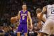 SAN ANTONIO, TX - APRIL 21: Steve Blake #5 of the Los Angeles Lakers during Game One of the Western Conference Quarterfinals of the 2013 NBA Playoffs at at AT&T Center on April 21, 2013 in San Antonio, Texas. NOTE TO USER: User expressly acknowledges an