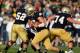 SOUTH BEND, IN - OCTOBER 20: Andrew Hendrix #12 of the Notre Dame Fighting Irish runs against the BYU Cougars at Notre Dame Stadium on October 20, 2012 in South Bend, Indiana. Notre Dame defeated BYU 17-14. (Photo by Jonathan Daniel/Getty Images)