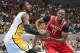 MANILA, PHILIPPINES - OCTOBER 10: Dwight Howard #12 of the Houston Rockets drives against Roy Hibbert #55 of the Indiana Pacers during the NBA gane at the Mall of Asia Arena on October 10, 2013 in Manila, Philippines. NOTE TO USER: User expressly acknowl