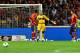 GENEVA, SWITZERLAND - SEPTEMBER 10: Victor Valdes (C) of Spain gestures towards Raul Albiol of Spain and Sergio Ramos of Spain after conceding a goal during the Spain v Chile international friendly at Stade de Geneve on September 10, 2013 in Geneva, Swit