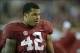 Sep 21, 2013; Tuscaloosa, AL, USA; Alabama Crimson Tide linebacker Adrian Hubbard (42) on the sidelines against the Colorado State Rams at Bryant-Denny Stadium. Alabama defeated Colorado State 31-6. Mandatory Credit: John David Mercer-USA TODAY Sports
