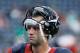 HOUSTON, TX - OCTOBER 13: Matt Schaub #8 of the Houston Texans works out on the field before the start of the game against the St. Louis Rams at Reliant Stadium on October 13, 2013 in Houston, Texas. (Photo by Scott Halleran/Getty Images)